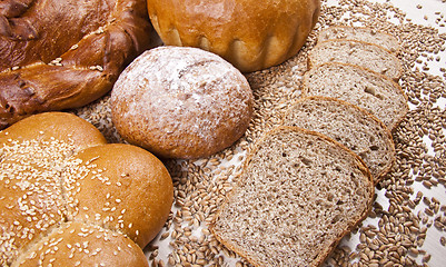 Image showing assortment of freshly baked breads