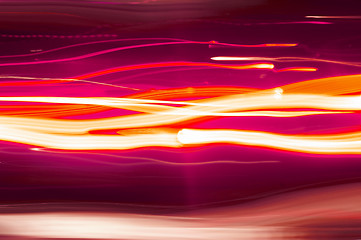 Image showing Moving textural, red lights
