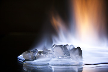 Image showing cubes engulfed in flames