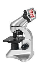 Image showing Microscope with blood