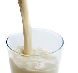 Image showing pouring milk into a glass