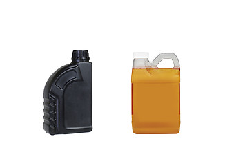 Image showing two plastic bottle of engine oil