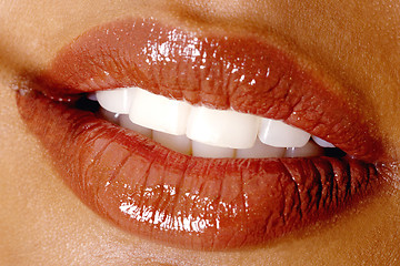 Image showing macro of beautiful lips