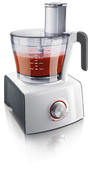 Image showing Blender with red fruit smoothie isolated on white