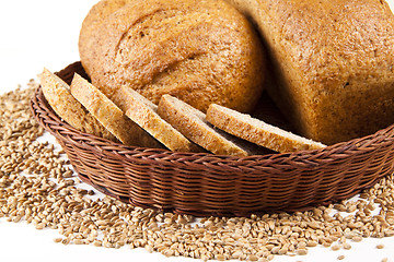 Image showing Fresh bread isolated on a white background