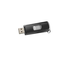 Image showing Usb flash memory isolated on the white background