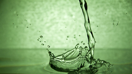 Image showing green water splash