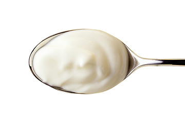 Image showing yogurt on spoon