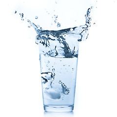 Image showing water splash in glass