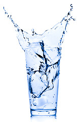 Image showing water splash in glass