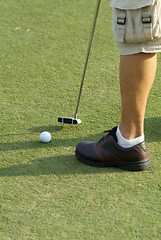 Image showing Putting on the green