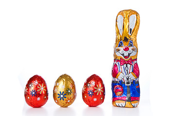Image showing easter bunny with eggs
