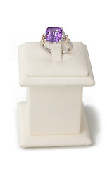 Image showing Purple stone ring