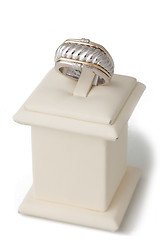 Image showing Gold and silver ring