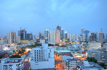 Image showing sunset over a city in central america 