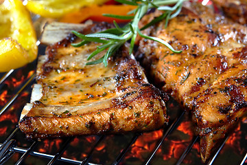 Image showing grilled pork ribs