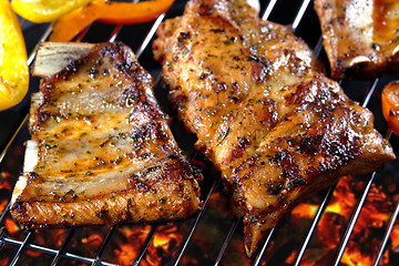 Image showing grilled pork ribs