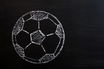 Image showing Chalk drawing of Football