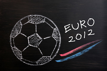 Image showing Chalk drawing of EURO 2012