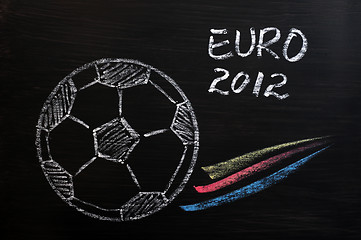 Image showing Chalk drawing of EURO 2012