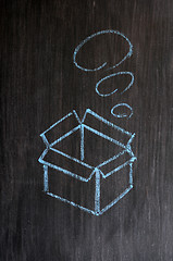 Image showing Chalk drawing - concept of 