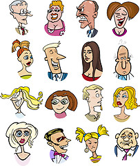 Image showing cartoon people characters and emotions