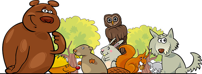 Image showing Cartoon forest animals design