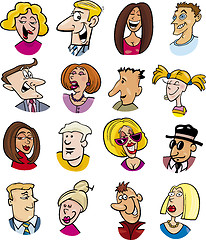 Image showing cartoon people characters and emotions