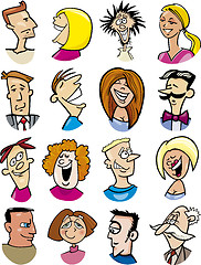 Image showing cartoon people characters and emotions