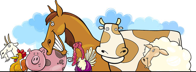 Image showing Cartoon Farm animals design