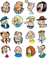 Image showing cartoon people characters and emotions