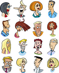 Image showing cartoon people characters and emotions