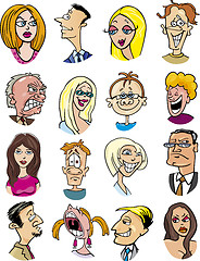 Image showing cartoon people characters and emotions