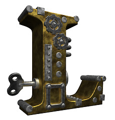 Image showing steampunk letter l