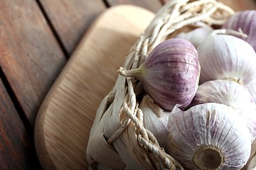 Image showing fresh garlic bulbs