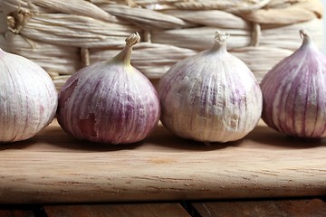 Image showing fresh garlic bulbs