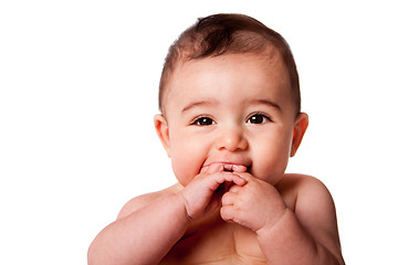 Image showing Face of a cute baby infant