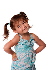 Image showing Little toddler girl attitude