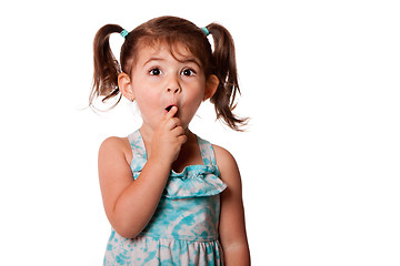 Image showing Surprised little toddler girl