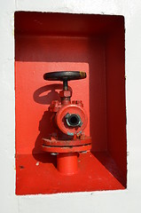 Image showing Fire hydrant on a ship