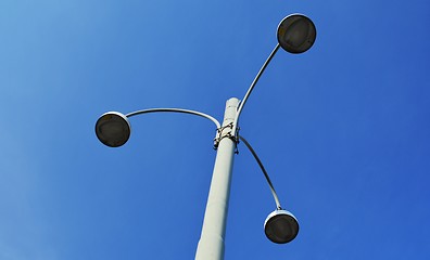 Image showing Three-armed streetlamp