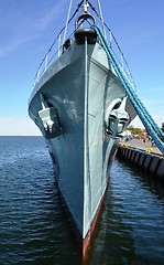 Image showing Old battleship in Gdynia