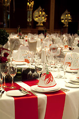 Image showing Party decorated tables