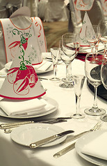 Image showing Detail of party table