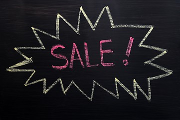 Image showing Sale - word written in a bombing bubble