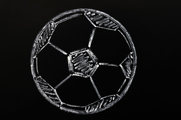 Image showing Chalk drawing of Football