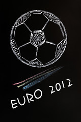 Image showing Chalk drawing of EURO 2012