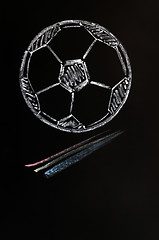 Image showing Chalk drawing of Football