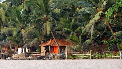 Image showing beach scenery in Goa