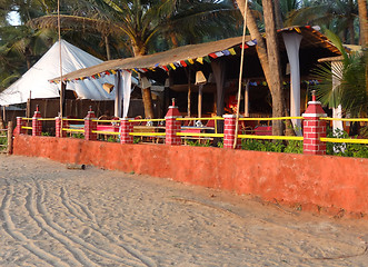 Image showing beach scenery in Goa